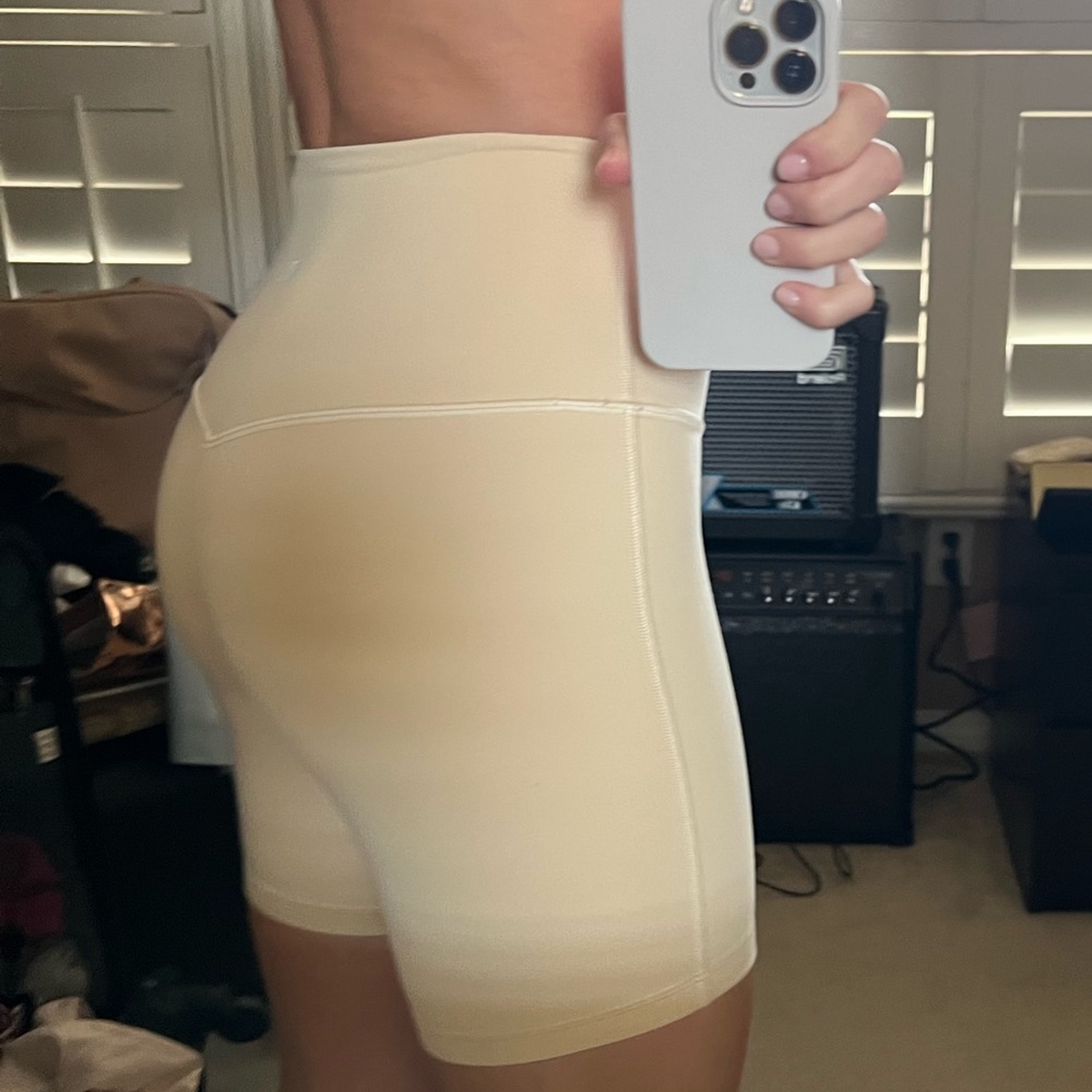 Lululemon shorts in light yellow in size 2. Used a few times only.